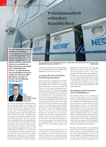 Holz + Möbel 2020 - S.198f - Praezisionsarbeit erfordert Staubfreiheit