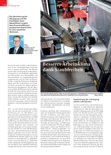 Kunststoff - Verabeitung 2020 - S.146f - Besseres Arbeitsklima dank Staubfreiheit