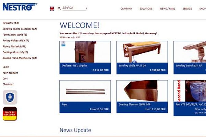 New Internet-Shop from NESTRO