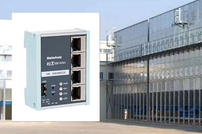 System data can be exchanged using an industrial router.