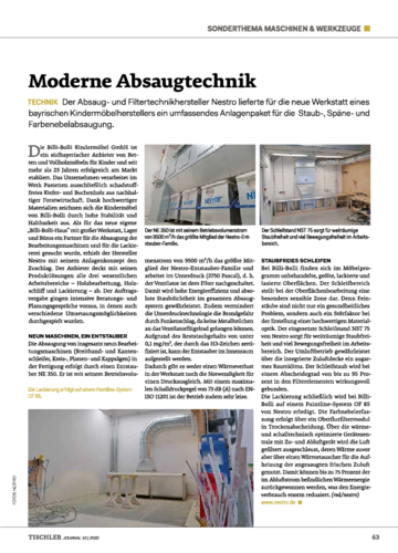 Tischler Journal 10.2020 - S.63 Moderne Absaugtechnik